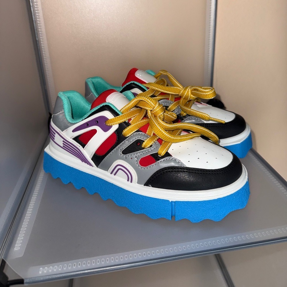 Forever Link Women's Multicolored Chunky Platform Sneakers Size 9 New